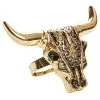 Buffalo Totenkopf Ring Gold
