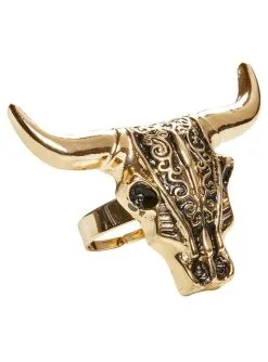 Buffalo Totenkopf Ring Gold