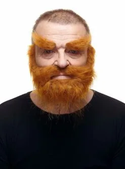 Dichte Augenbrauen, Schnurrbart Und Bart Rothaarig