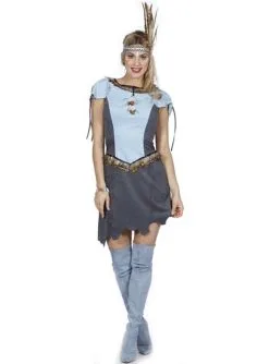 Indianerin Kostüm Blau Für Damen