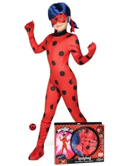 Ladybug Kostüm Mit Perücke Und Jojo Für Mädchen