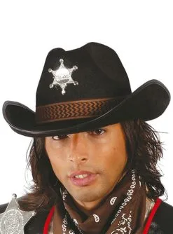 Schwarzer Sheriff Hut