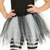 Weiß-schwarzes Tutu Mit Glitzerstaub Für Mädchen -Zeichentrickfilm Verkäufe wei schwarzes tutu mit glitzerstaub fur madchen