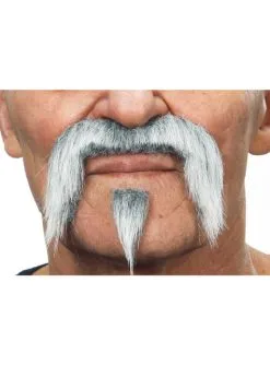 Western Schnurr- Und Kinnbart Grau Für Herren